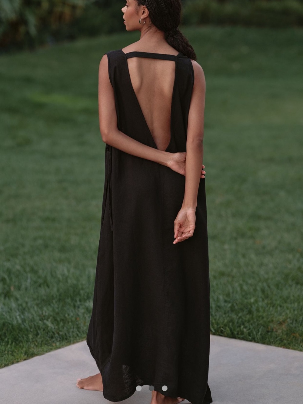 Anthropologie celandine plunge neck linen blend maxi dress - Picture 2 of 12